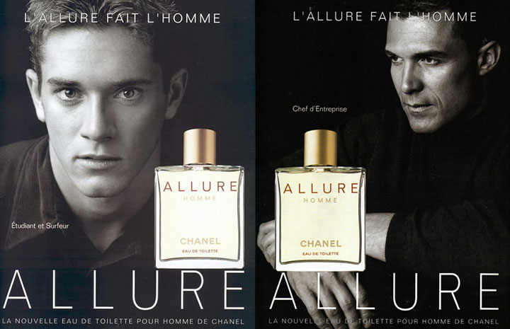 allure chanel hombre anuncio